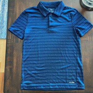 Navy blue stripped collard shirt